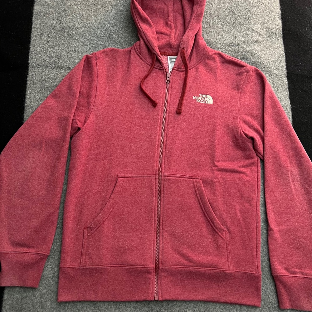 THE NORTH FACE Gush Red Heather Logo Hoodie SMALL